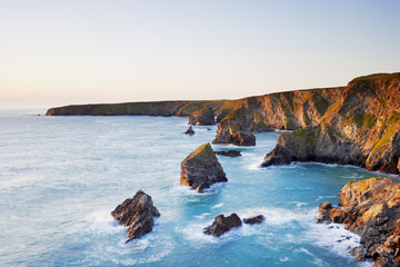 Sea Stacks of Bedruthan Steps, Cornwall, England