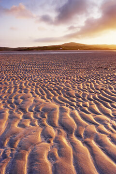 Sand Ripples on Beach at Dawn, Isle of Lewis, Outer Hebrides, Scotland