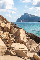 Cala Boquer, crique près de Port de Pollença sur l'ïle de Palma de Majorque aux Baléares en...