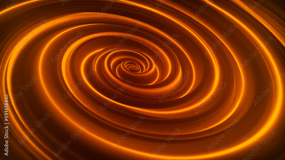 Aufkleber the whirlpool. metallic silk water spiral. concentric optical illusion. abstract point digital wave 