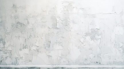 White concrete wall with paint, textured, scratched. Generative Ai.