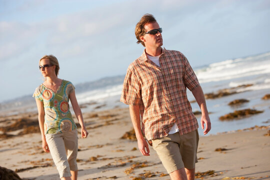 Couple Walking, San Diego, San Diego County, California, USA