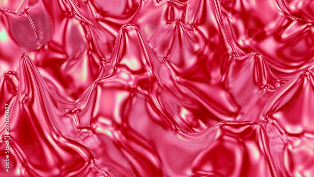 Poster abstract metallic liquid background with moving waves. design. moving waves on surface of 3d metalli