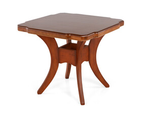 wooden table isolated on white background .dinning table .