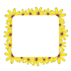 frame with flowers