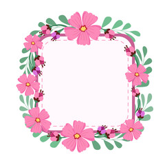 frame with flowers