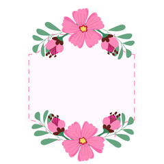 frame with flowers