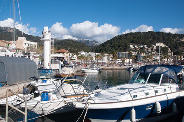 Fototapeta premium Port de Soller à Marjoque aux Baléares