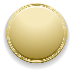 Blank medal mockup. Champion award. Winner badge