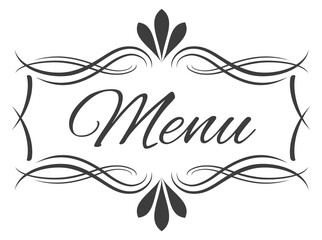 Elegant menu header. Decorative vintage classic element