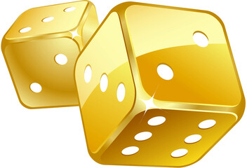 GOLDEN DICE CARTOON