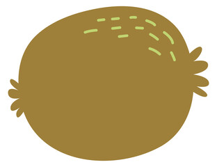 Kiwi icon. Hand drawn exotic ripe fruit