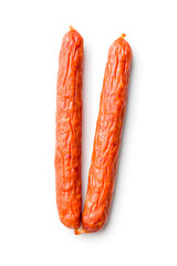 Tasty sausages. Frankfurters isolated on white background.