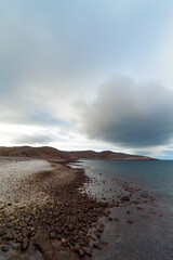 clouds over the beach