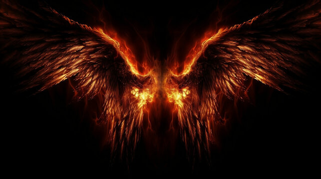 Demon Angel Fire hell Wings, Generative Ai