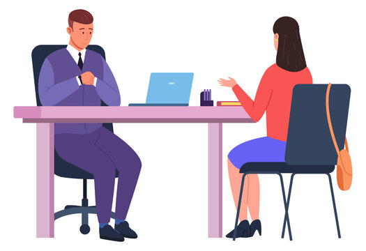 Hr interview with job seeker. Professional recruitment meeting