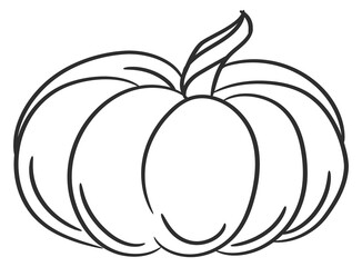 Pumpkin line icon. Autumn harvest vegetable symbol