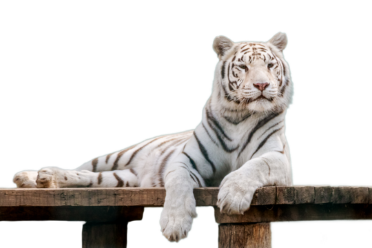 White tiger on transparent background