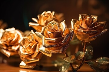 golden flower illustration by generative ai