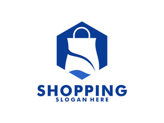 Shop logo,  Good shop logo with shopping bag vector , Online Shop logo vector template