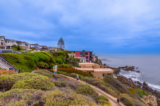 White Sand Beach in Costa Mesa Caifornia, USA. 