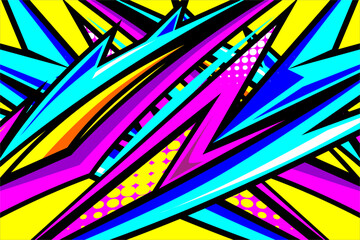 Design vector racing background with a unique and cool line pattern. With a striking combination of bright colors, perfect for your racing design