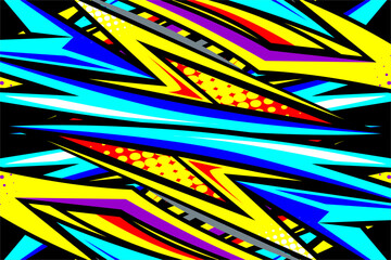 Design vector racing background with a unique and cool line pattern. With a striking combination of bright colors, perfect for your racing design