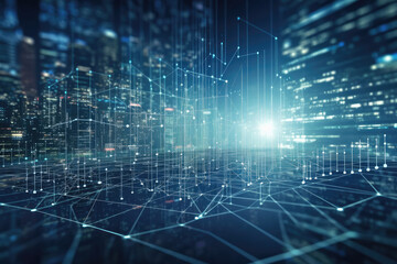 Obraz premium futuristic data background for business themes created with Generative AI technology