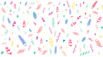 Confetti, explosion, firecracker, celebration. Cartoon style. Vector. Сolorful cute party papper. Party popper. Exploding festive popper with confetti. The element of celebrating a new year, birthday