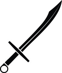 Combat knives vector icon , Knife icons in black & white