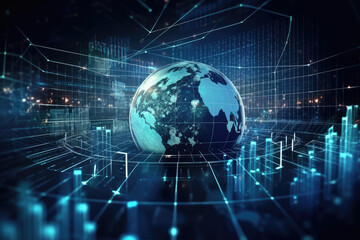 Obraz premium business finance background theme created with Generative AI technology