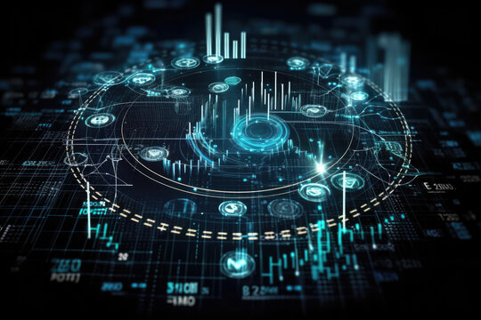 business finance background theme created with Generative AI technology