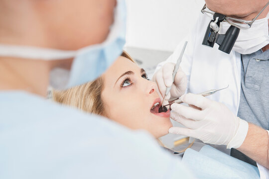 Young Woman getting Check-up at Dentist's Office, Germany