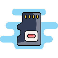 Memorycard icon. Suitable for Web Page, Mobile App, UI, UX and GUI design