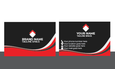 black & rad color business card.layout business card.multipurpose business card.creative stylist name card.visiting card.