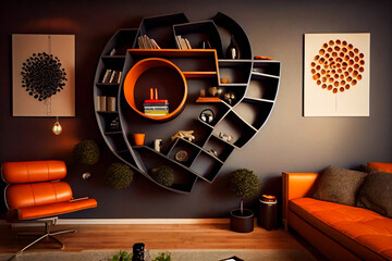 Innovative Modular Shelving Units for Creative Storage Solutions.  Clever Space-Saving Ideas for Organizing. Generative AI