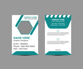 Id Card Design Professional Identity Card Template Vector for Employee and Others.