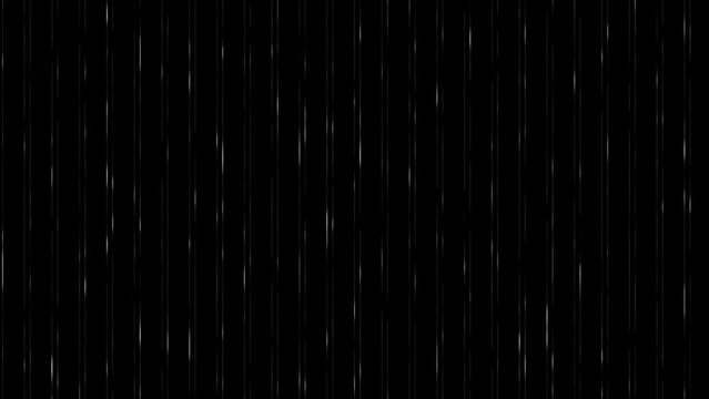 Vertical digital straight lines with repeating pattern on clean black animation background.