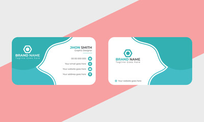 Business Card, Business Card Layout, Round Business Card Modern Business Card, Creative and Clean Business Card Template