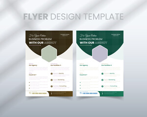 Creative Professional  Modern annual report, Corporate a4 Business Flyer Design Template with two attractive modern colors scheme, Brochure design, cover modern layout.