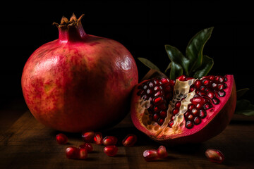 Pomegranate and Seeds.  Generative AI
