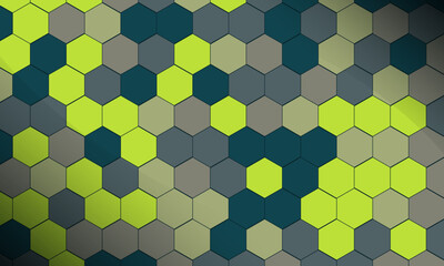 Fototapeta na wymiar Colorful hexagon shape blank background
