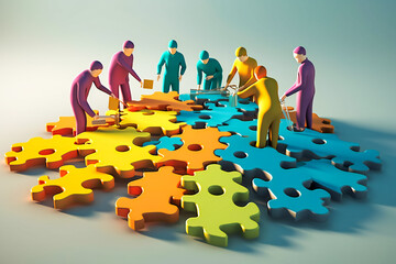 Together We Are Stronger.  Working Together. Team Interaction. Generative AI