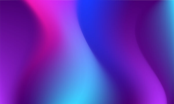 Vector Minimalistic Fluid Blurred Gradient Background. Trendy neon backdrop for Poster, Brochure, Banner, Landing Page and Night Club