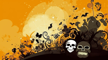 illustrated Halloween background