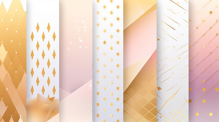 abstract white, gold, and pink background