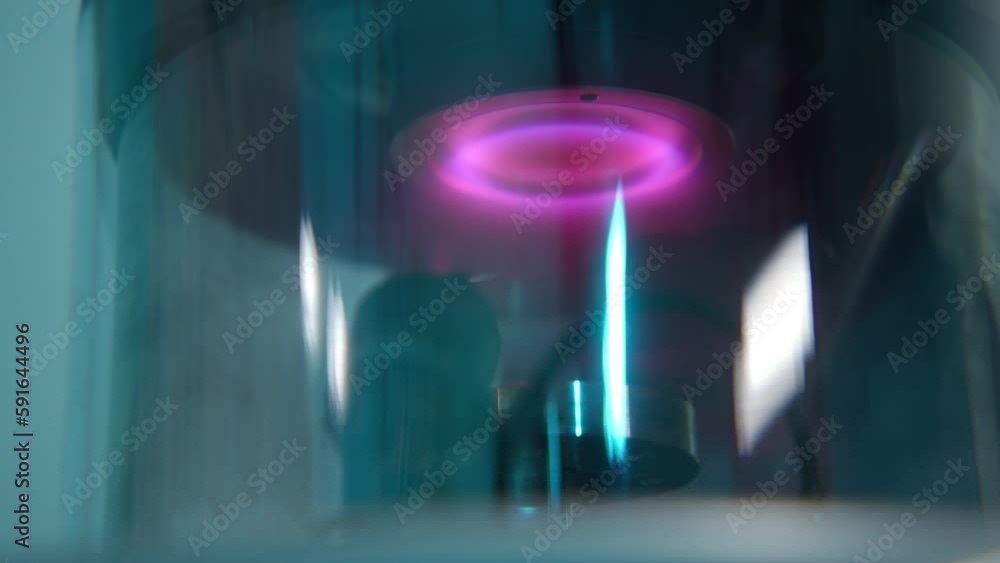 Poster chemical laboratory and a process of making tests and doing researches using professional equipment.