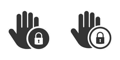 Fototapeta premium Restricted area vector icons set