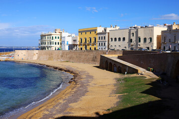 Fototapeta na wymiar Architecture of Gallipoli in Apulia, Italy, Europe