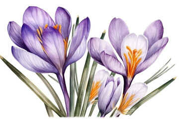 A bunch of crocus flowers with the word crocus on it
